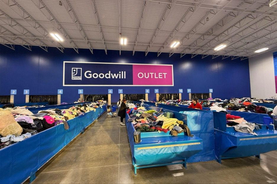Interior of a Goodwill Outlet Store