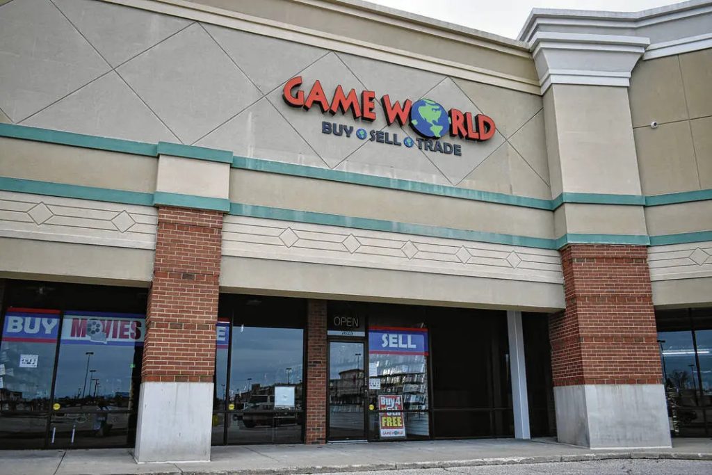 Game World video game store located at 7625 Shelby St in Indianapolis, Indiana